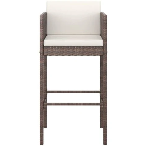 SalesHot® VidaXL Ensemble Bar De Jardin 5 Pcs - Ensemble Repas De Jardin Et Coussins Résine Tressée Marron Super83685 6 SalesHot® VidaXL Ensemble Bar De Jardin 5 Pcs - Ensemble Repas De Jardin Et Coussins Résine Tressée Marron Super83685 – Image 4