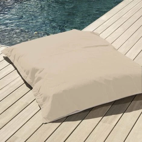 Pouf Géant XXL Déhoussable, Flottant Pour Piscine, Deco Arts Beige 4 Pouf Géant XXL Déhoussable, Flottant Pour Piscine, Deco Arts Beige – Image 2