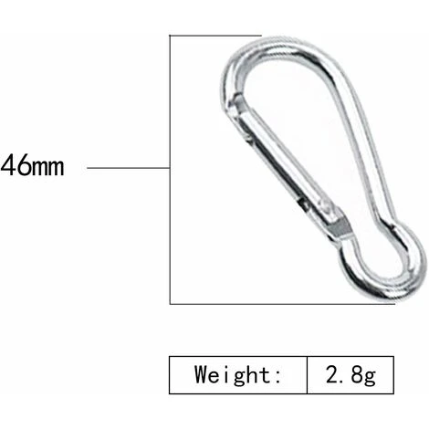 Clip De Bâche, Tente Pince Bâche, Mousqueton, Corde élastique, Pour Bâche, Camping, Auvents, La Couverture De Voiture, Lot De 10 (20Pcs) 4 Clip De Bâche, Tente Pince Bâche, Mousqueton, Corde élastique, Pour Bâche, Camping, Auvents, La Couverture De Voiture, Lot De 10 (20Pcs) – Image 2