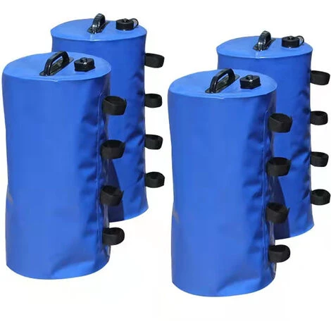 Lot De 4 Sacs De Poids À Eau Pour Auvent De Tente, Sacs De Poids Très Résistants Pour Pieds De Belvédère, Auvent, Tente (Bleu) 3 Lot De 4 Sacs De Poids À Eau Pour Auvent De Tente, Sacs De Poids Très Résistants Pour Pieds De Belvédère, Auvent, Tente (Bleu)