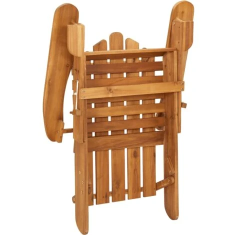 Ensemble De Salon De Jardin Adirondack 3 Pcs Bois Acacia Solide VidaXL 7 Ensemble De Salon De Jardin Adirondack 3 Pcs Bois Acacia Solide VidaXL – Image 5