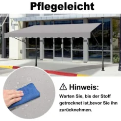 Store De Balcon Rétractable 250 X 120 Cm - Avec Manivelle, Sans Perçage, Protection UV, Hauteur Réglable - Gris Clair NAIZY 9 Store De Balcon Rétractable 250 X 120 Cm - Avec Manivelle, Sans Perçage, Protection UV, Hauteur Réglable - Gris Clair NAIZY -Promos Verde Rêverie Boutique 99357095 3