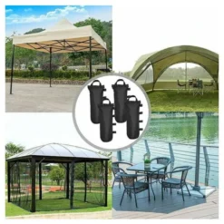 RHAFAYRE Lot De 4 Poids De Gazebo Pour Tonnelle Et Pavillon, Sac De Lestage Sable Pour Jambes, Tentes Pare-Soleil, Parasol,dolaso -Promos Verde Rêverie Boutique 99624586 5