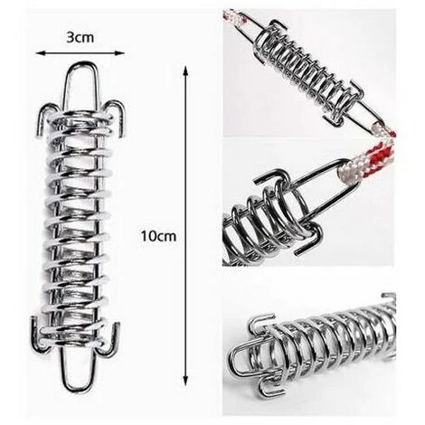 GP 4 Pièces Ressort Voile D'ombrage, Tendeur Voile D'ombrage Ressort, Ressort De Tension Pour Voile D'ombrage, Ressort De Tension Pour Tente De Camping, Boucle De Corde De Ressort De Tente En Acier (Arge 4 GP 4 Pièces Ressort Voile D'ombrage, Tendeur Voile D'ombrage Ressort, Ressort De Tension Pour Voile D'ombrage, Ressort De Tension Pour Tente De Camping, Boucle De Corde De Ressort De Tente En Acier (Arge – Image 2