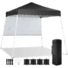 1.78x1.78m Tonnelle Pliante De Jardin Anti-UV, Barnum Pliant Avec Sac De Transport Et 1 Paroi Latérale, Protection Contre Soleil Pour Camping, Plage, Avec Sac De Sable, Noir 1 1.78x1.78m Tonnelle Pliante De Jardin Anti-UV, Barnum Pliant Avec Sac De Transport Et 1 Paroi Latérale, Protection Contre Soleil Pour Camping, Plage, Avec Sac De Sable, Noir -Promos Verde Rêverie Boutique 99700790 1