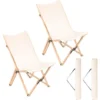 COSTWAY Chaise De Jardin Extérieur Lot De 2 Style Papillon, Chaise Pliante Camping Portable Bambou Avec Sac, Chaise Extérieur Intérieur Pour Pique-Nique Pêche Salon, Charge 150 KG, Beige 2 COSTWAY Chaise De Jardin Extérieur Lot De 2 Style Papillon, Chaise Pliante Camping Portable Bambou Avec Sac, Chaise Extérieur Intérieur Pour Pique-Nique Pêche Salon, Charge 150 KG, Beige -Promos Verde Rêverie Boutique 99725688 1