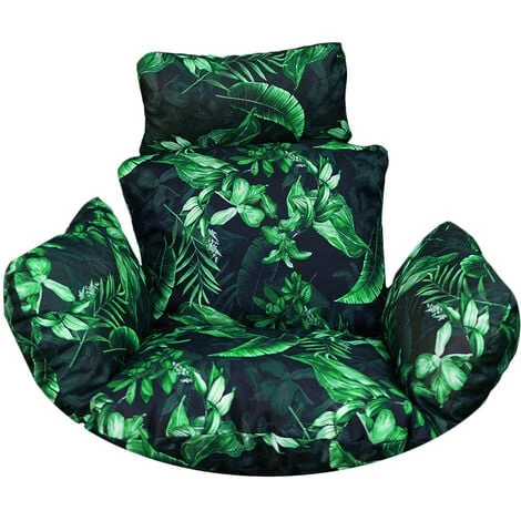 Coussin Cocoon Pour Balançoire Suspendue - Feuilles Vertes 3 Coussin Cocoon Pour Balançoire Suspendue - Feuilles Vertes